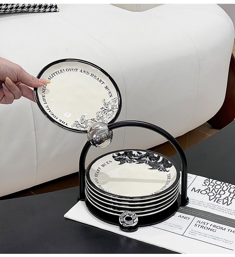 Nordisches Soßenschalen-Set aus Keramik – Minimalistisches, einfarbiges Design, mikrowellengeeignete kleine Teller für Kaffee, Tee und Essen, elegantes Geschenk_voghion.com