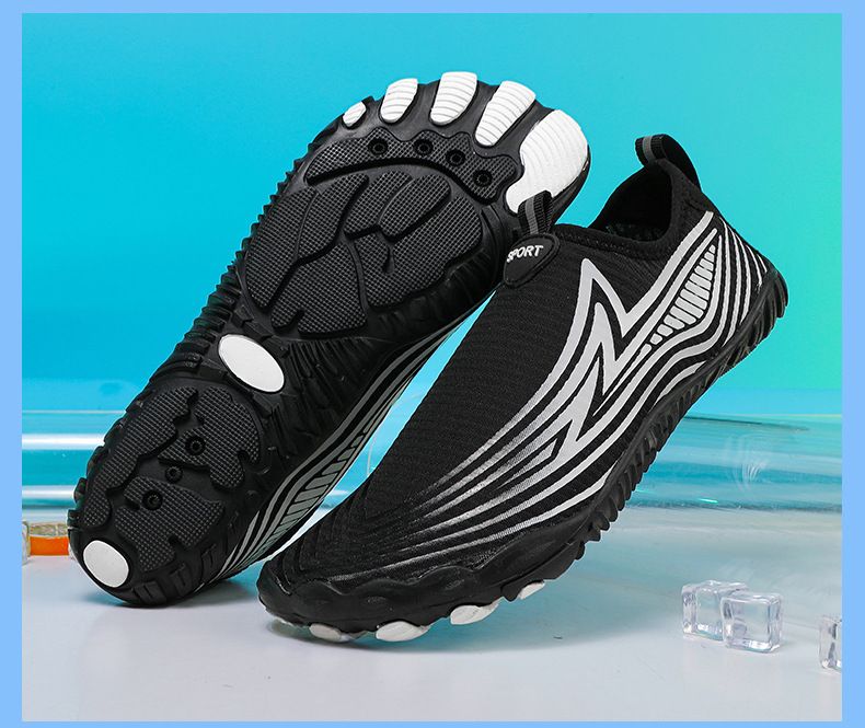 Scarpe da acqua unisex ad asciugatura rapida per escursionismo, nuoto e spiaggia – Calzini antiscivolo con mesh traspirante e intersuola in EVA (uomo/donna)_voghion.com
