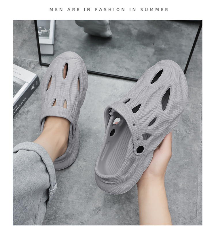 Sommer-Clogs für Herren – weich gepolsterte, wasserdichte Sandalen für Strand und Spaziergänge im Freien_voghion.com