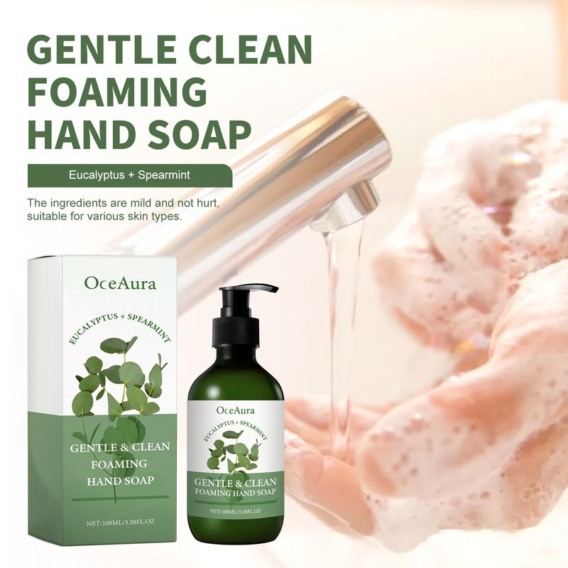 OceAura Gentle Clean Foaming Hand Soap, Gentle Cleansing Decontamination Moisturizing Skin Cleansing Skin_voghion.com