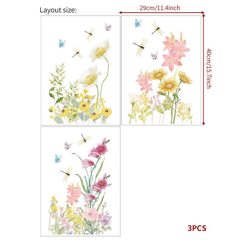 Dragonfly flying fence skirting line self-adhesive PVC JS-N series living room bedroom corner wall sticker_voghion.com