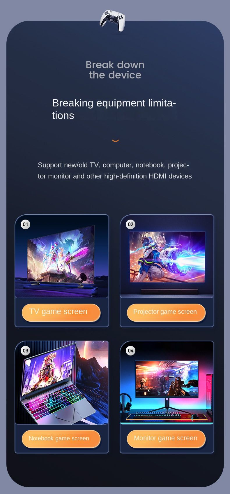 Retro Mini Arcade Game Box - 4K HD Gaming with Built-in Emulators 20,000 Games Wireless Controllers_voghion.com