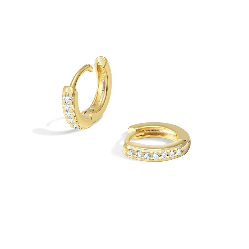 2/6 pezzi orecchini a cerchio minimalisti in acciaio inossidabile 316L con zirconi e cristalli, piccoli gioielli per piercing alla cartilagine, all'elica e al trago, per donna_voghion.com