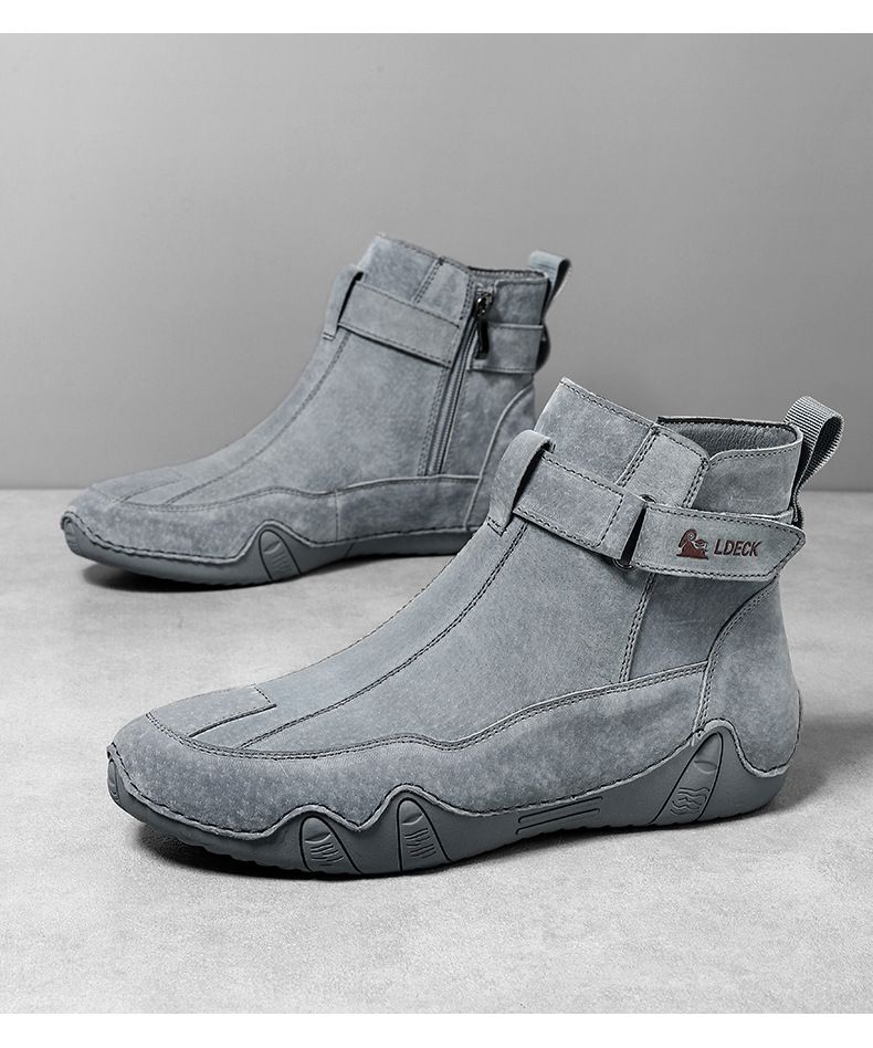 Stivali Martin da uomo in stile retrò, in pelle, di grandi dimensioni, alti, resistenti all'usura, scarpe casual da esterno_voghion.com