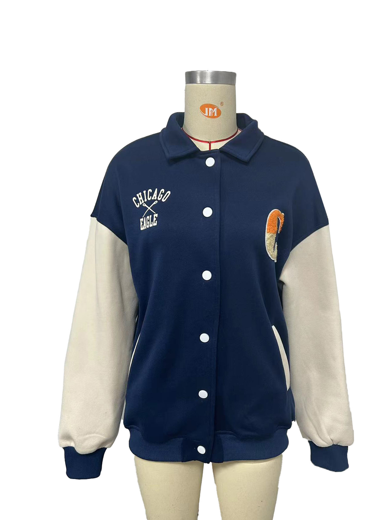 Damen-Sweatshirt, bedruckt, Strickjacke, langärmelig, Paar, Baseball-Uniform, Männer und Frauen gleich_voghion.com