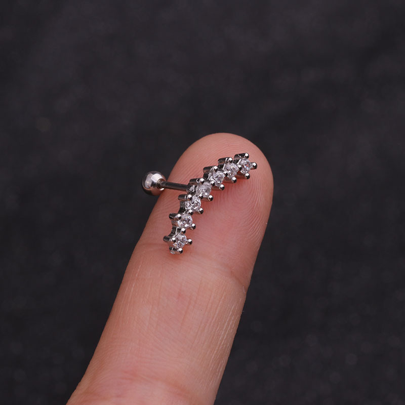 nuovi orecchini piccoli in acciaio inossidabile con zircone filettato a forma di fiore, borchie per osso dell'orecchio, gioielli per piercing del corpo di vendita calda_voghion.com