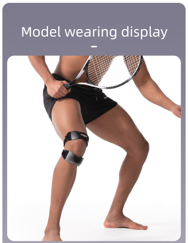 Sports Silicone Patella Strap Basketball Compression Brace Meniscus Running Hiking Cycling Shock Absorption Knee Support_voghion.com