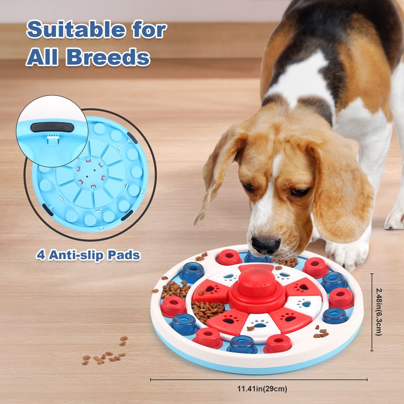 Feeder Anti-Choke Slow Eating Mat Cat Dog Food Dish Pet Intelligence Training Interactive Feeding Bowl_voghion.com