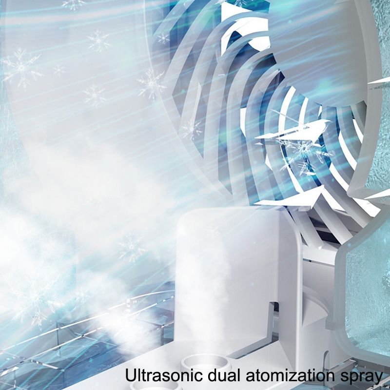 Desktop Mini Kaltluftventilator Home Luftbefeuchter Dual Spray Klimaanlage Ventilator ohne Stecker_voghion.com