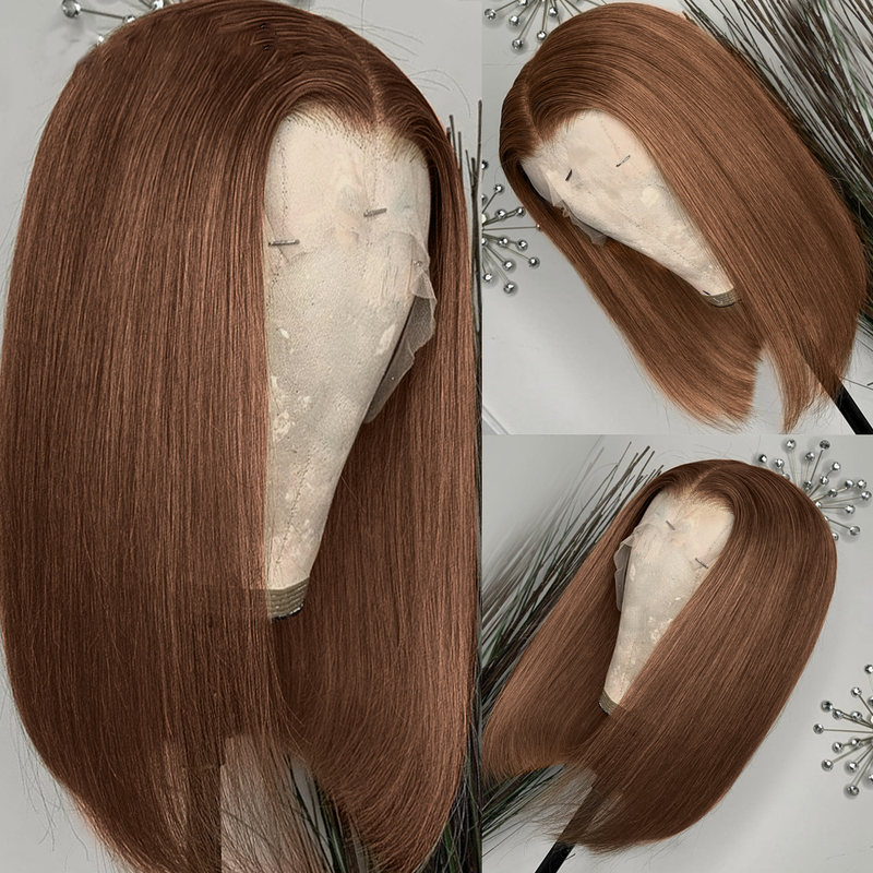 Parrucca anteriore in pizzo bordeaux 99J Parrucche per capelli umani Colorate rosse Evidenziate Marrone dritto Biondo 613 Parrucca frontale in pizzo HD Capelli umani 13x4_voghion.com