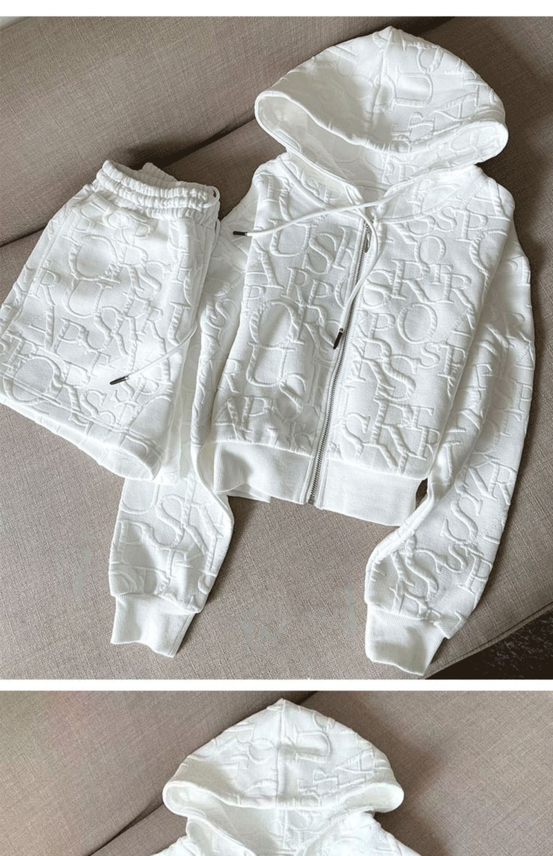 Women's sweatshirt shorts suit for women high-end light luxury temperament goddess style casual fashion two-piece set_voghion.com