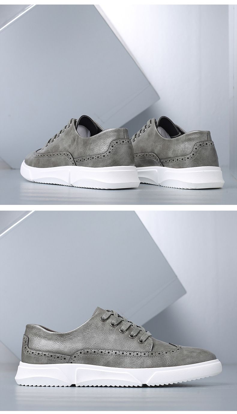 Herrenschuhe große Freizeitschuhe mit Schnürung im Brogue-Stil im Retro-Stil_voghion.com