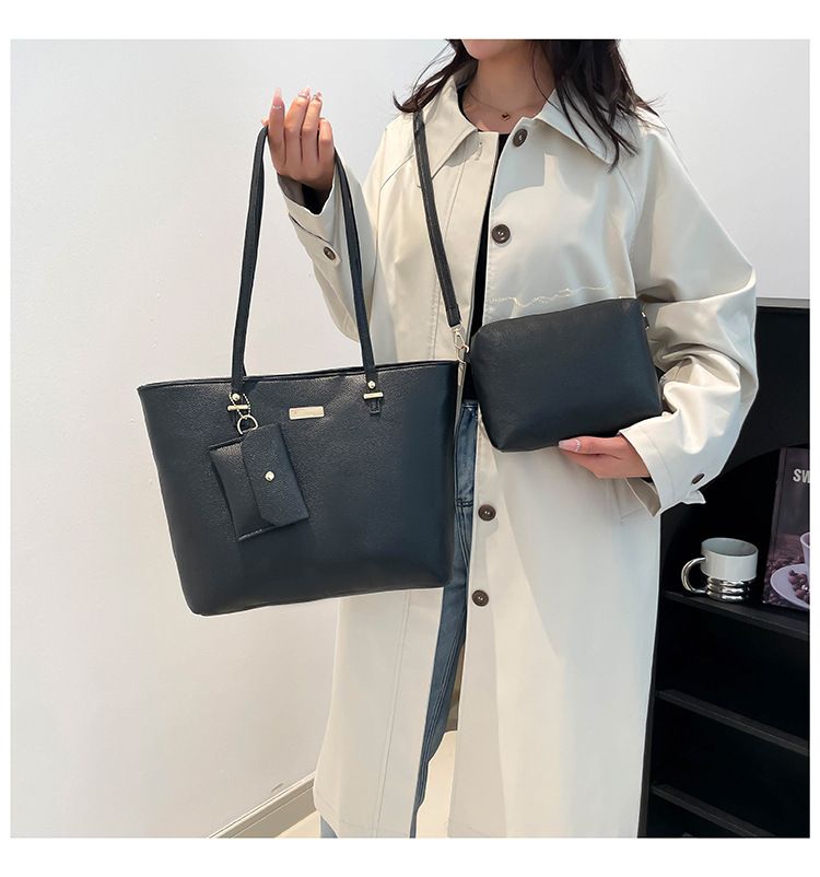 Women's Bags Combination Three Piece Large Capacity Underarm Bag New Fashion Casual Texture Commuting Women's Shoulder Tote Bag_voghion.com