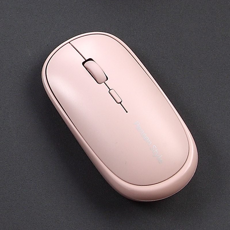 Carregamento Bluetooth Dual-mode sem fio Macaron Color Mouse Notebook silencioso Pink Lady_voghion.com