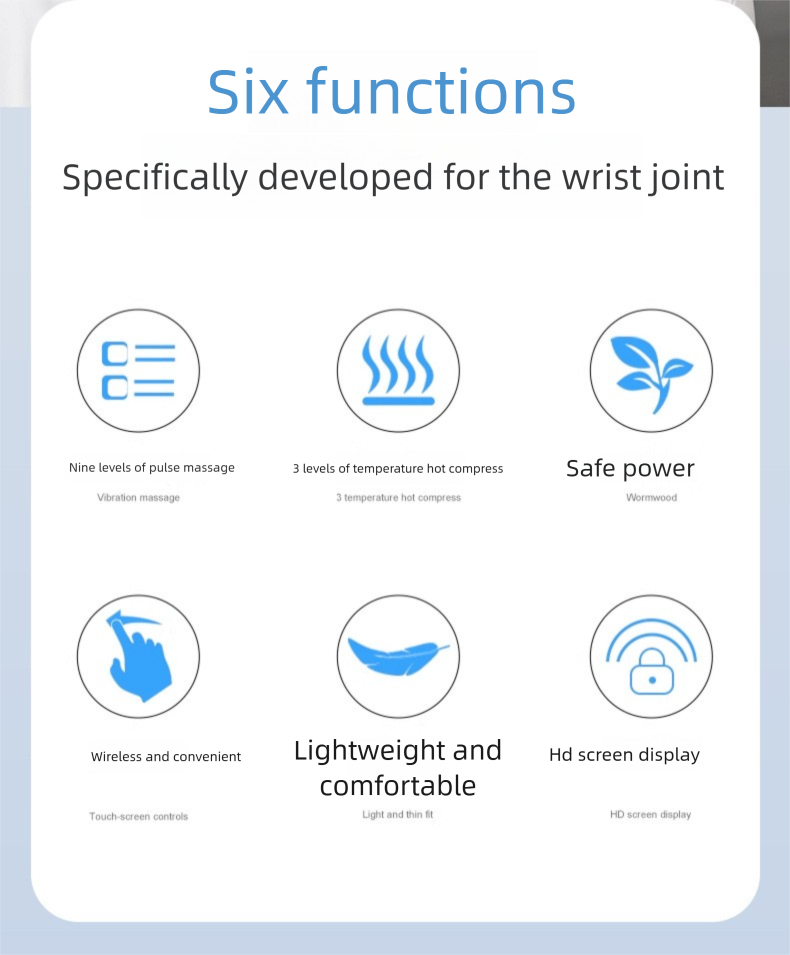Strumento manuale regolabile per la terapia del calore, guaina tendinea, massaggiatore elettrico per il riscaldamento completo del polso_voghion.com