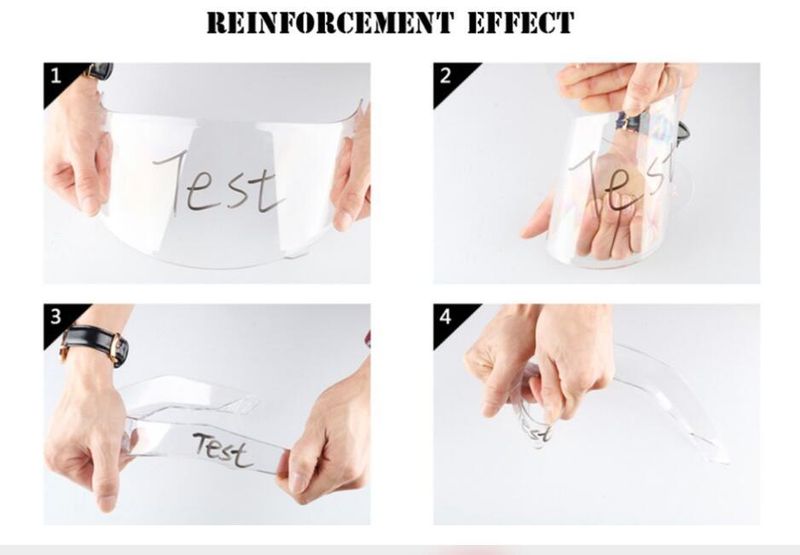 Viseira integral para capacete 0700E - Antiembaçante, alta transparência, proteção UV (opções fumê, fumê e transparente) com spoiler traseiro (preto/transparente)_voghion.com