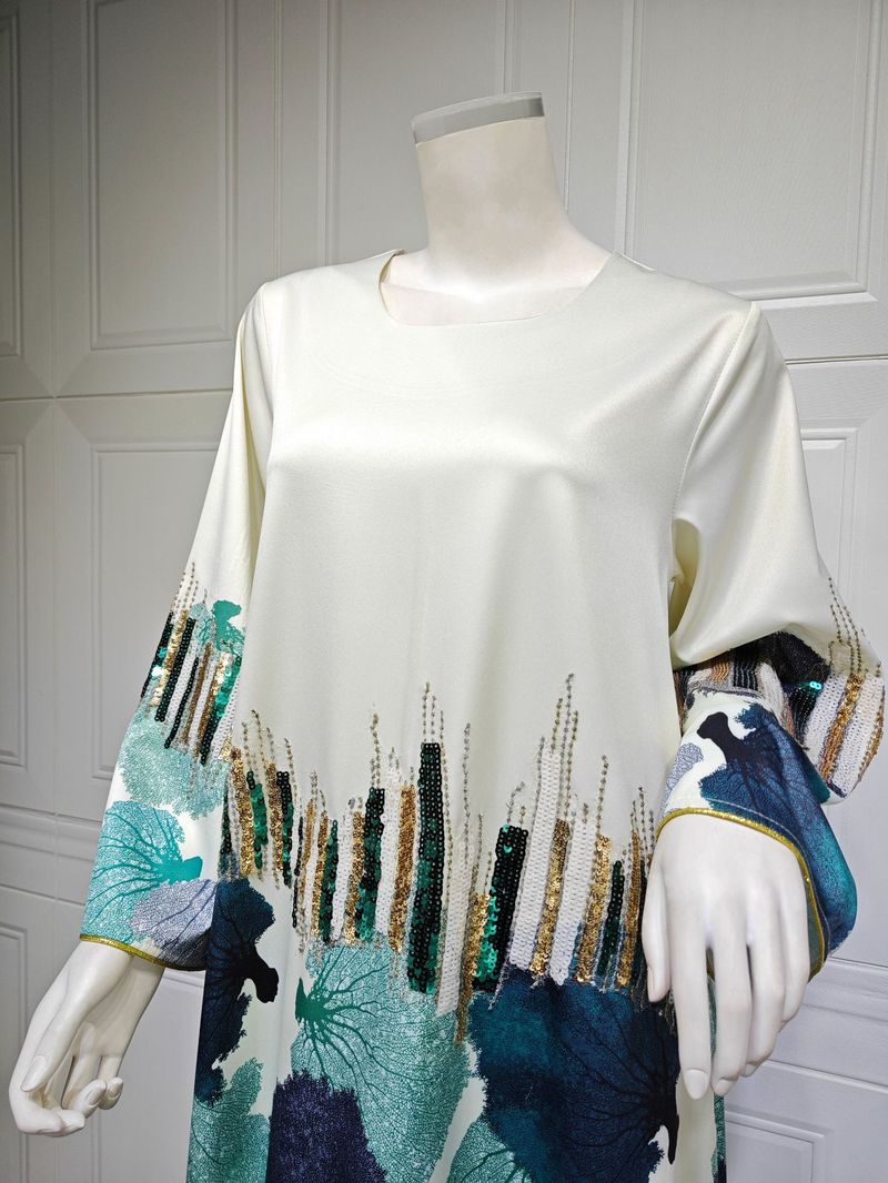 Muslimische Abaya Mit Seilstickerei, Damenrobe, Traditionell, Modern, Wunderschön, Ramadan_voghion.com