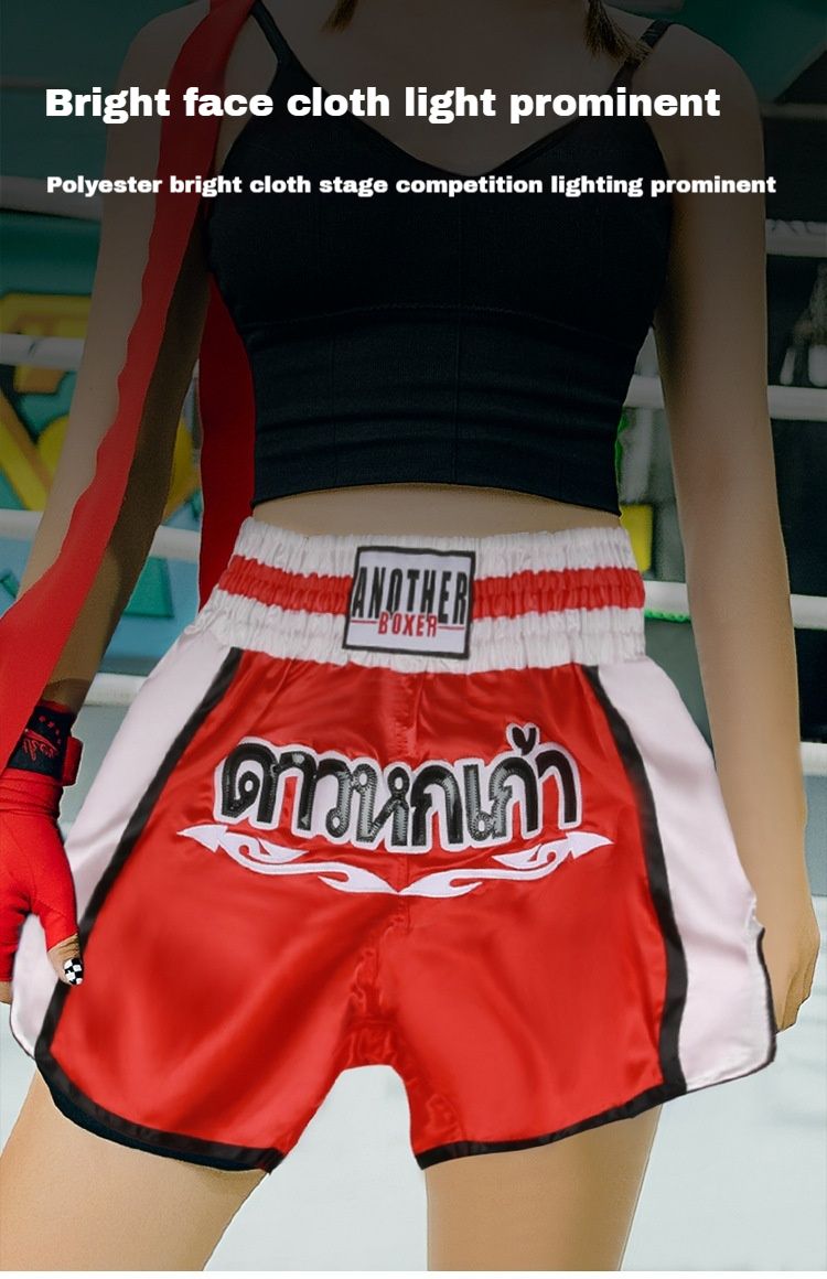 Pantalones cortos de Muay Thai nuevos para competiciones de artes marciales mixtas (MMA), uniformes de Sanda para hombres y mujeres adultos._voghion.com
