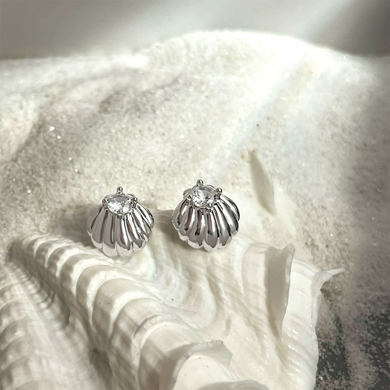 Light Luxury High-End Thick Gold-Plated Starfish Zircon Stud Earrings - Sterling Silver Posts For Women’s Ocean-Inspired Style_voghion.com