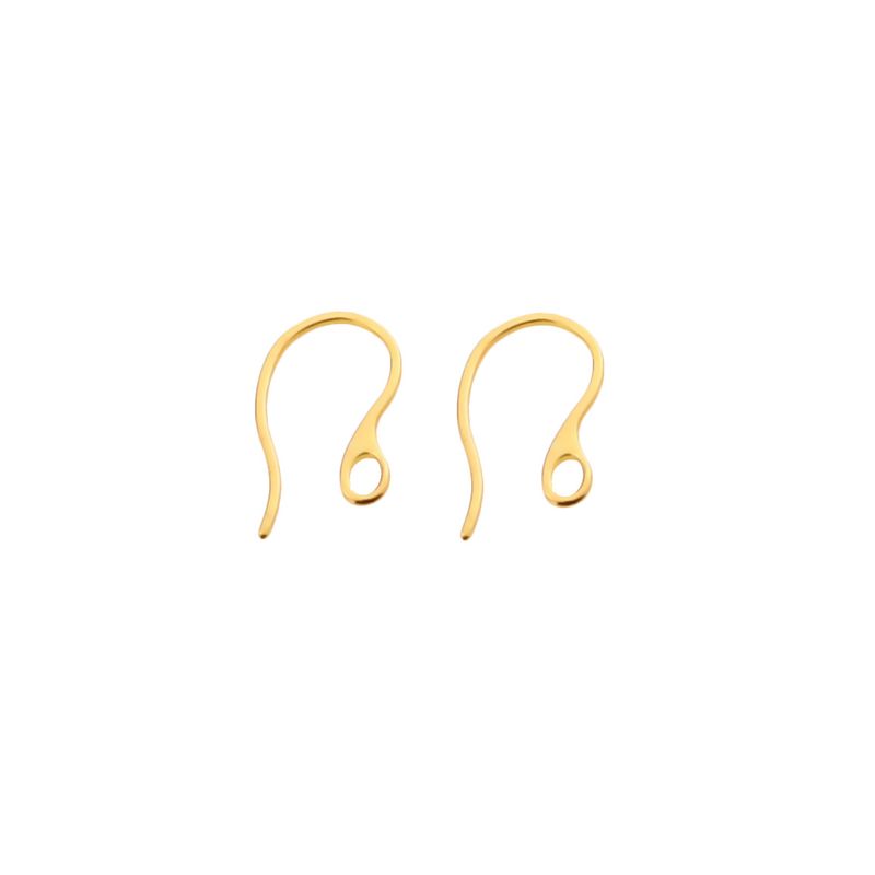 Materiali per orecchini a forma di pesce appiattito con gancio grande in acciaio inossidabile, accessori per gioielli fatti a mano, fai da te_voghion.com