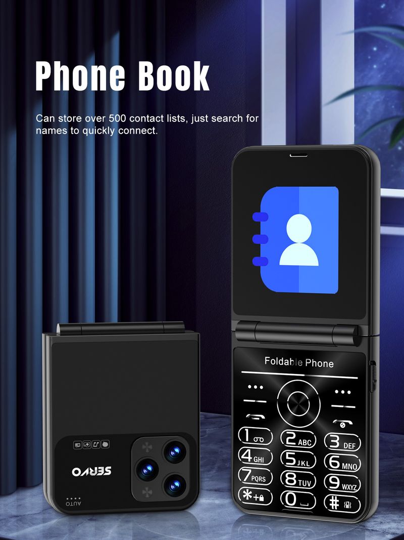 Four card mobile phone foldable flip phone for elderly phones Flip phone buttons 2G phone_voghion.com