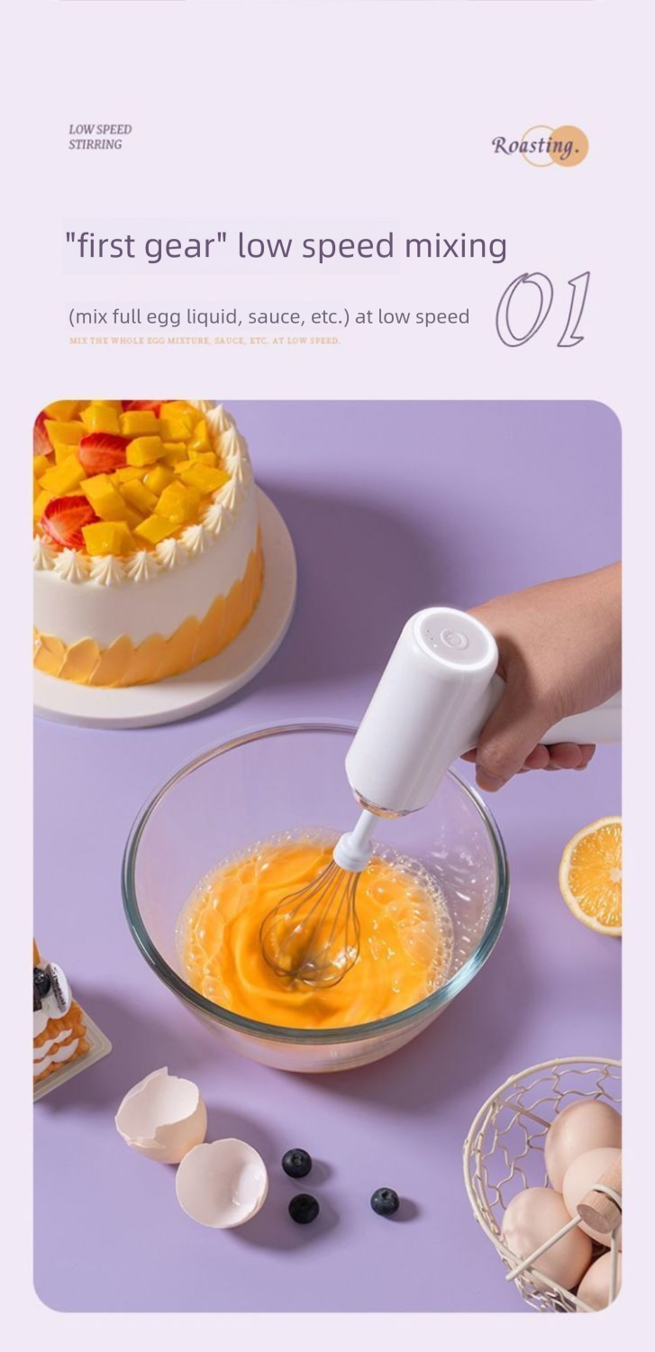 Xiaomi Electric Beater Wireless Small Household Automatic Handheld Egg Cream Baking Mixer_voghion.com