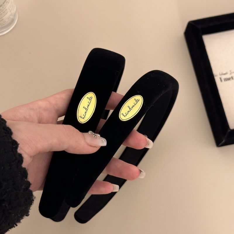 Coreano autunno e inverno amore diamante velluto nero testa superiore bordo largo fascia accessori per capelli di alta qualità_voghion.com