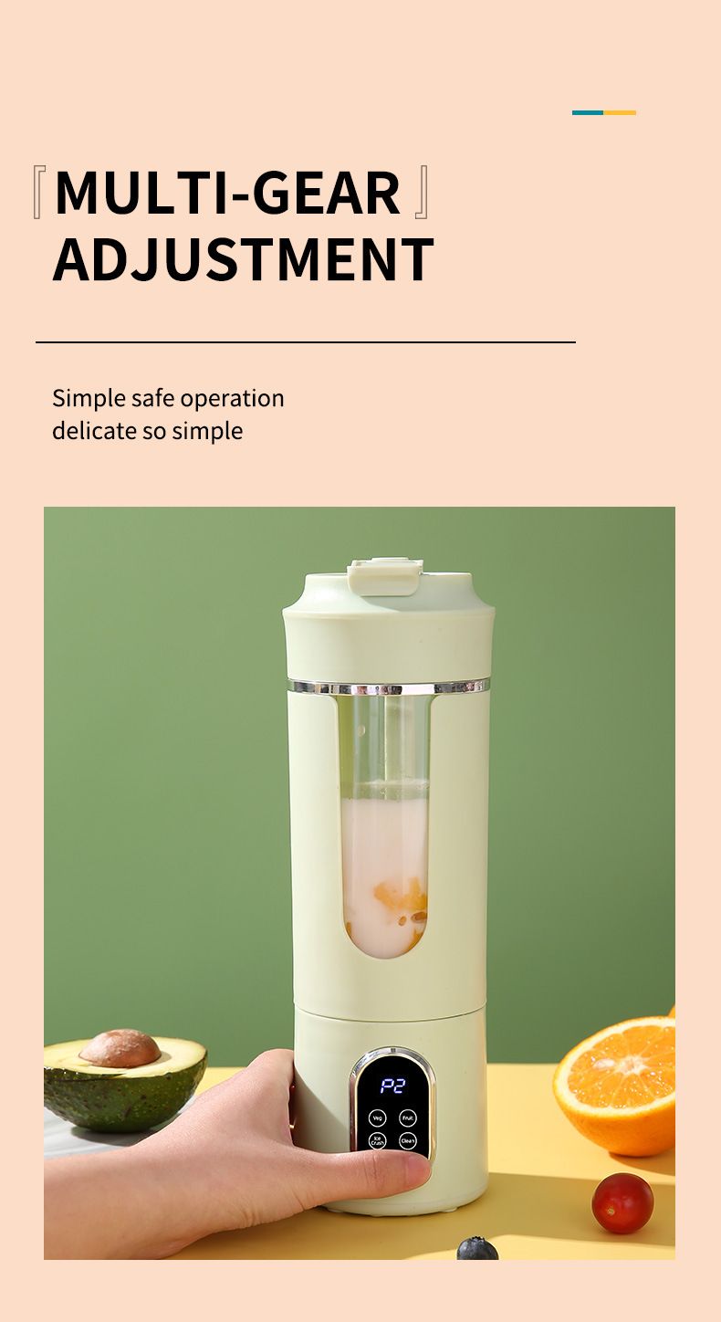 New Juicer Rechargeable Digital Display Juice Maker Three-Speed Adjustment Portable Home Travel Juicing Cup_voghion.com