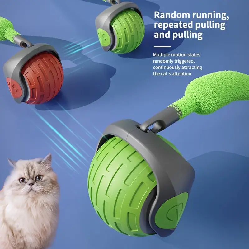 Giocattoli intelligenti per gatti, palline automatiche interattive, elettriche, rotanti, ricaricabili tramite USB, palline rimbalzanti in movimento, prodotti per gatti_voghion.com
