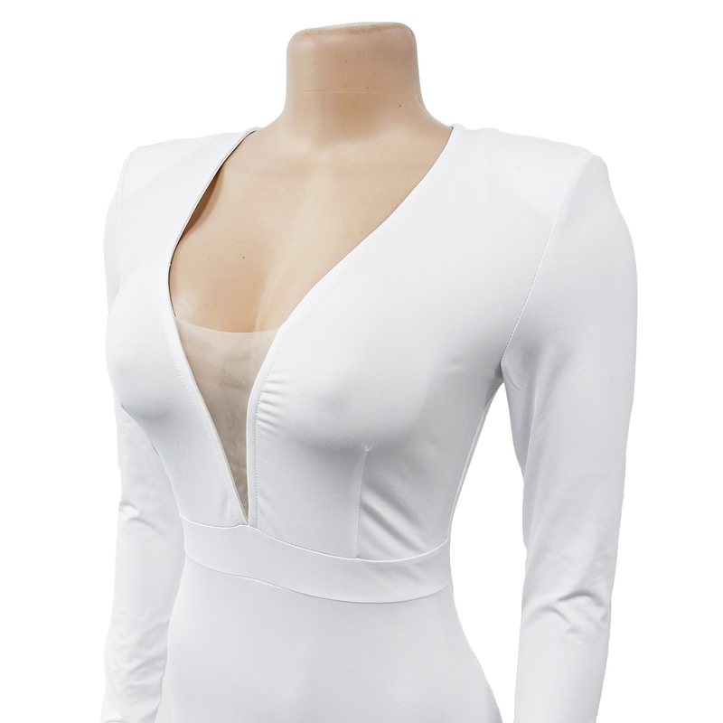 Women's fashion women's solid color deep V feather stitching shorts women's jumpsuit_voghion.com