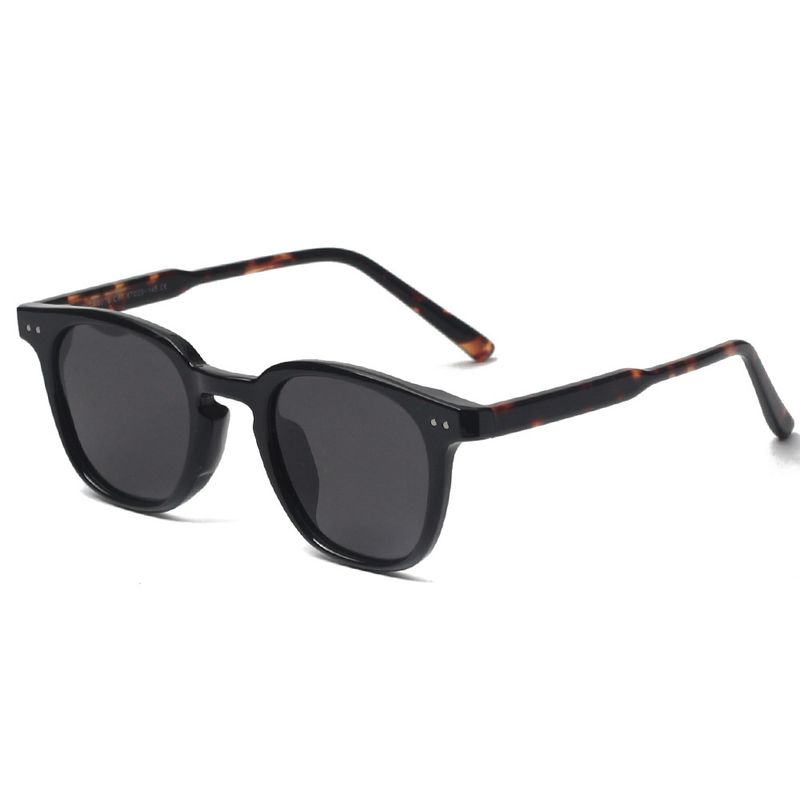 P9078 Neue koreanische Version TR Acetat Bügel polarisiert Herren Nieten quadratischer Rahmen Trendige Sonnenbrille Damen Sonnenbrille_voghion.com