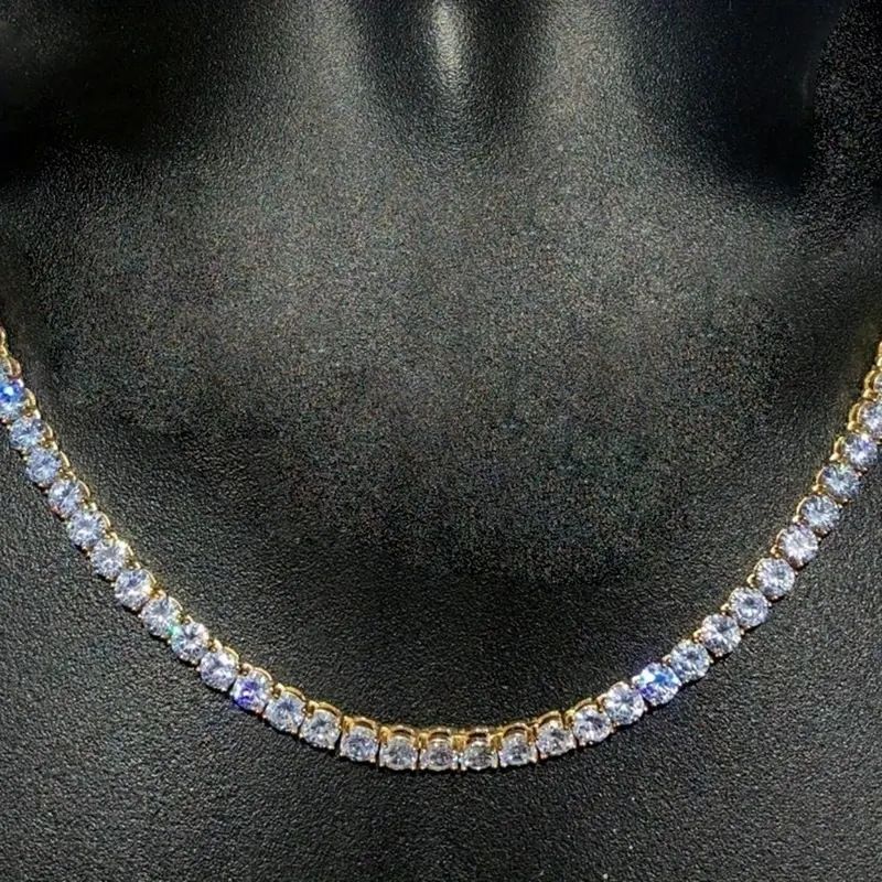 Nauji hip hop teniso grandinės asmenybės gatvės karoliai vyriški aksesuarai saugos sagtis High street papuošalai_voghion.com