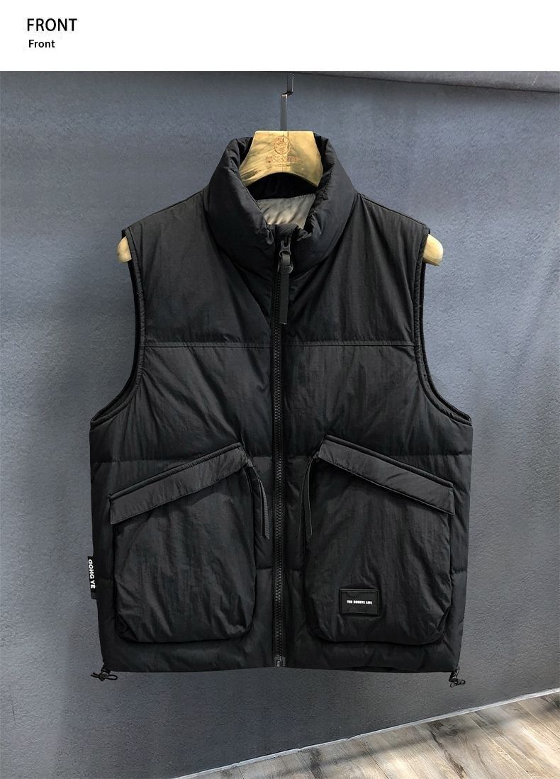 Pulse Premium Card Green White Duck Thickened Trendy Brand Down Winter New Outerwear Warm Vest Men's Clothing_voghion.com