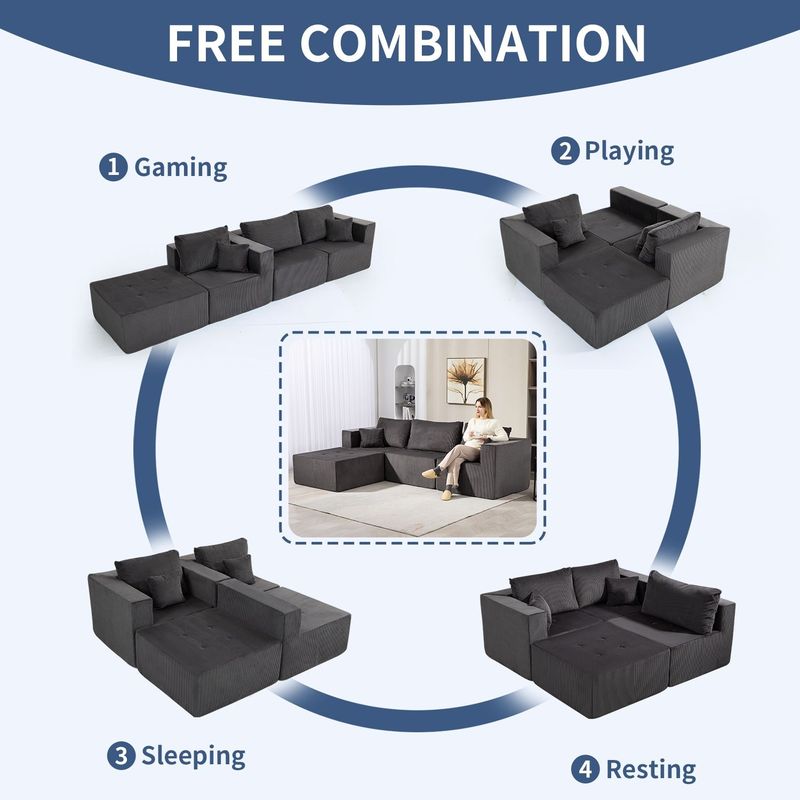 Modular Sectional Sofa Couch_voghion.com