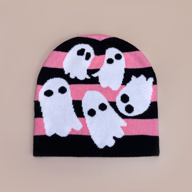 New Hip Hop Halloween Men's and Women's Jacquard Woolen Knitted Autumn/Winter Hat Trendy Alphabet Warmth_voghion.com