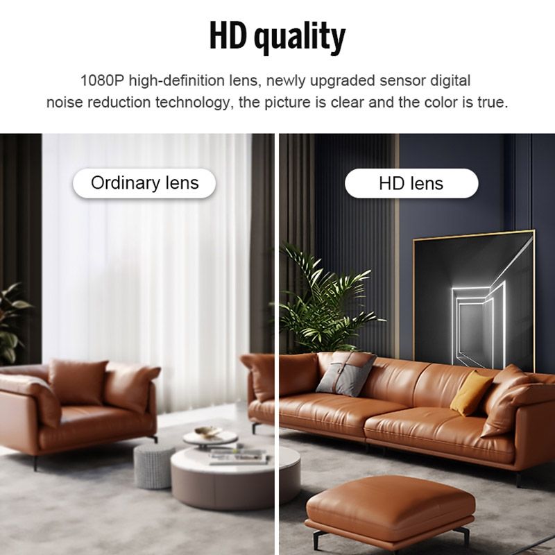 X10 HD infrapuna öise nägemisega mini WiFi-kaamera alusega (must)_voghion.com