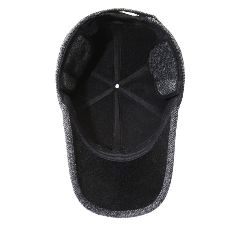 Entenzunge für Männer mittleren Alters für den Herbst und Winter. Winddichter Ohrenschutz für Väter. Elderly besteht aus Plüsch und_voghion.com