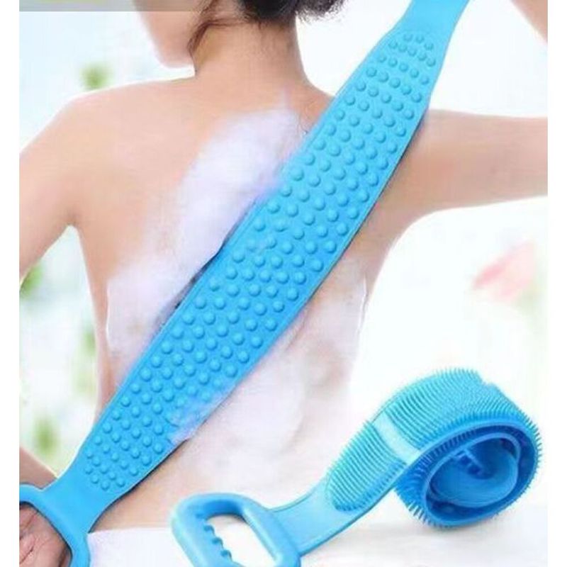 Silicone Powerful Back Scrubber Exfoliating Long Strip Dead Skin Remover Bath Brush For Men And Women_voghion.com