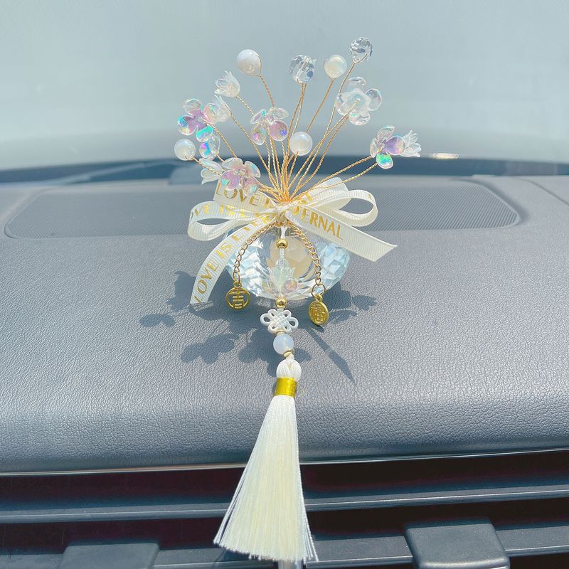 Lily Of The Valley Starry Sky Ornament Goddess Style Lucky Flower Dashboard Decoration Car Accessories_voghion.com