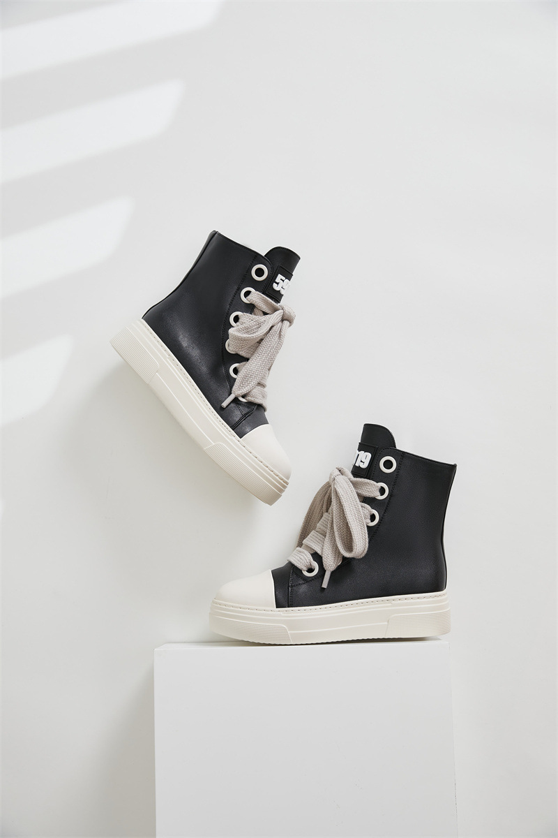 2024 Cross border North American large size high top shoes for women camouflage thick sole thick shoelaces foreign trade casual sneakers _voghion.com