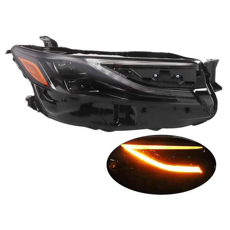 Voor 2025 Toyota Camry XSE XLE Koplamp Rechts Dubbele Lens Lamp Zwart LED_voghion.com