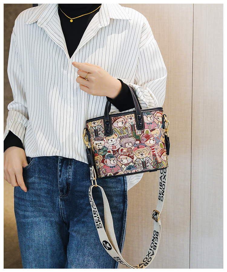 Cute Handbag Canvas Bag Single Shoulder Bag Original Crossbody Bag_voghion.com