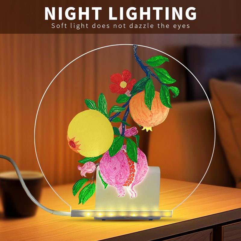 Drawing Board DIY Children's Luminous Handmade Toy Writing Board Dust-free Handwriting Board Blackboard Material LED Light_voghion.com
