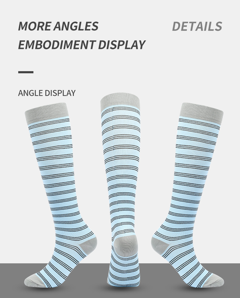 sports elastic compression socks spring and summer new professional sports socks running socks women's anti slip sweat absorbent long tube pressure_voghion.com