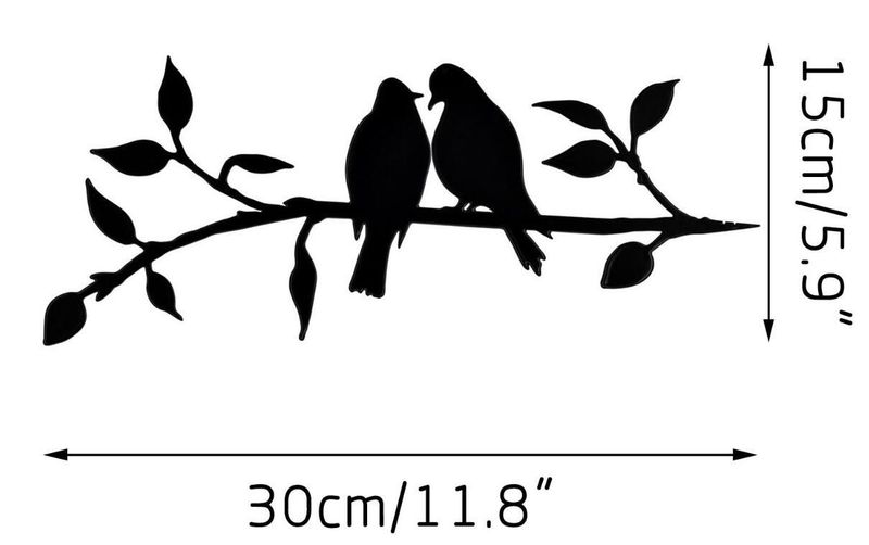 Cross-border independent station wrought iron tree plug-in pendant decoration hummingbird parrot lovebirds beautiful scenery_voghion.com