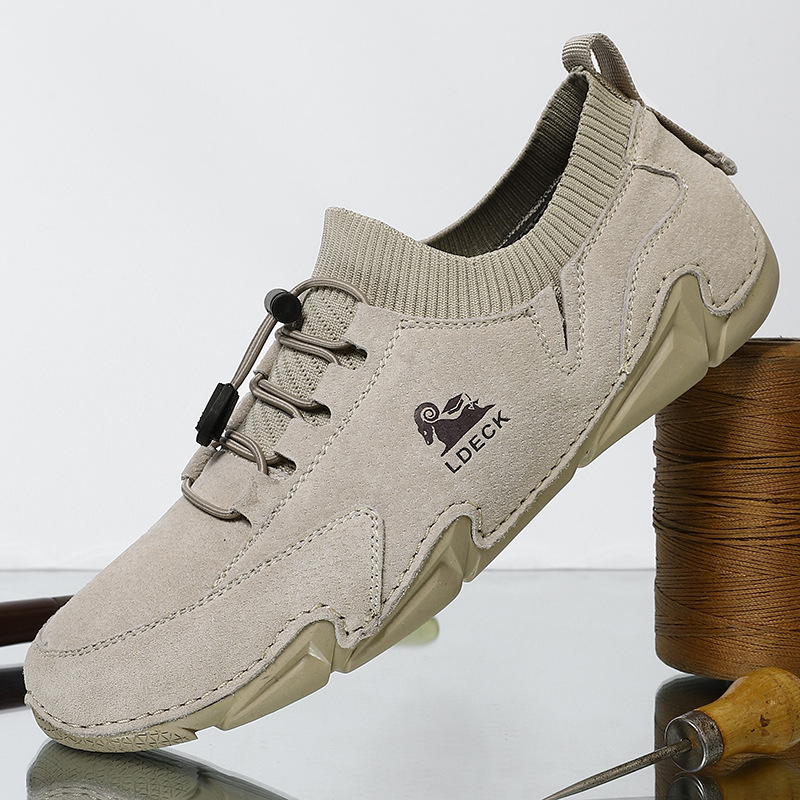 Pantofi sport Martin Octopus, din piele naturală, cu croială joasă, casual, șosete bărbătești și pantofi supradimensionați_voghion.com