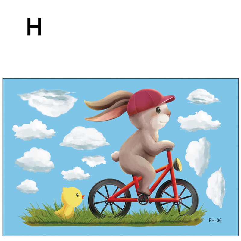 Easter Egg Rabbit Cartoon Sticker Living Room Window Sticker Wall Sticker Wholesale Customization_voghion.com