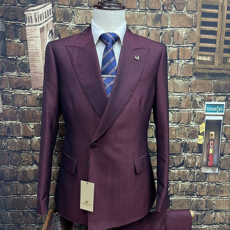 Herrkläder Pläd Bröllop Casual Host Suit 2 Delig Suit 2piss_voghion.com