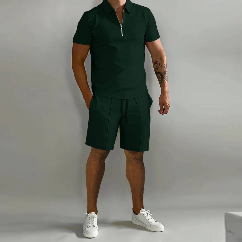 Neu Sommer männer Casual Lose Kurzen ärmeln Kurze-shorts Sportswear Set_voghion.com