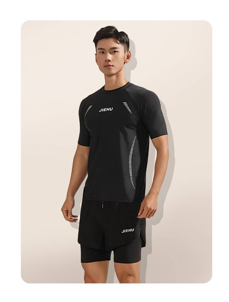 New Swimsuits, Men's Swimming Trunks, Men's Swimsuit Sets, Two-piece Training Swimming Trunks, Five-inch Swimming Trunks, Beach Trunks_voghion.com